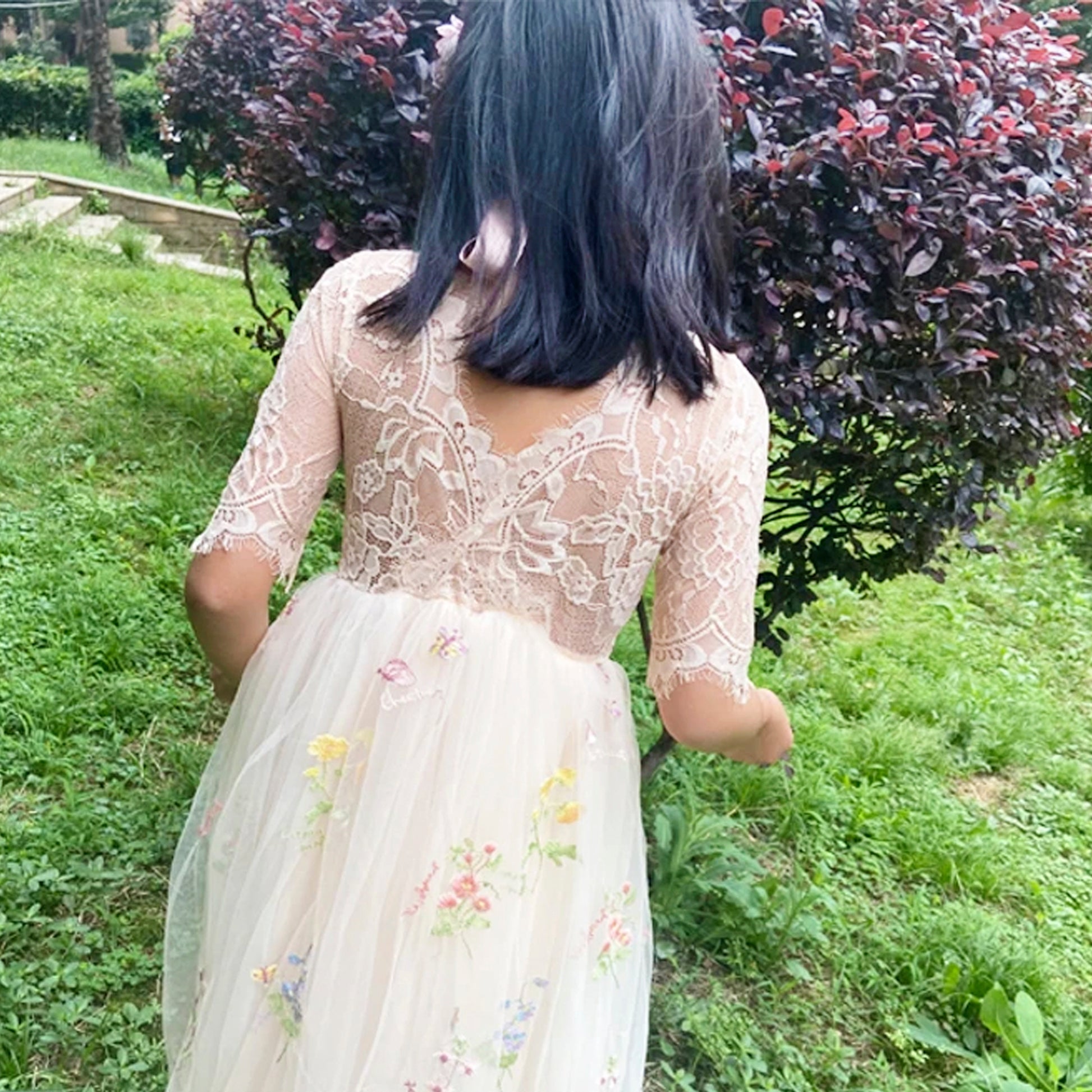 Sage Flower Girl Dresses for Forest or Beach Wedding Party, Lace and Embroidered Tulle Gown, Sage green junior bridesmaid long maxi floral dresses baby toddler