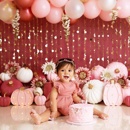 Cotton Baby Romper One Birthday Cake Smash Photoshoot