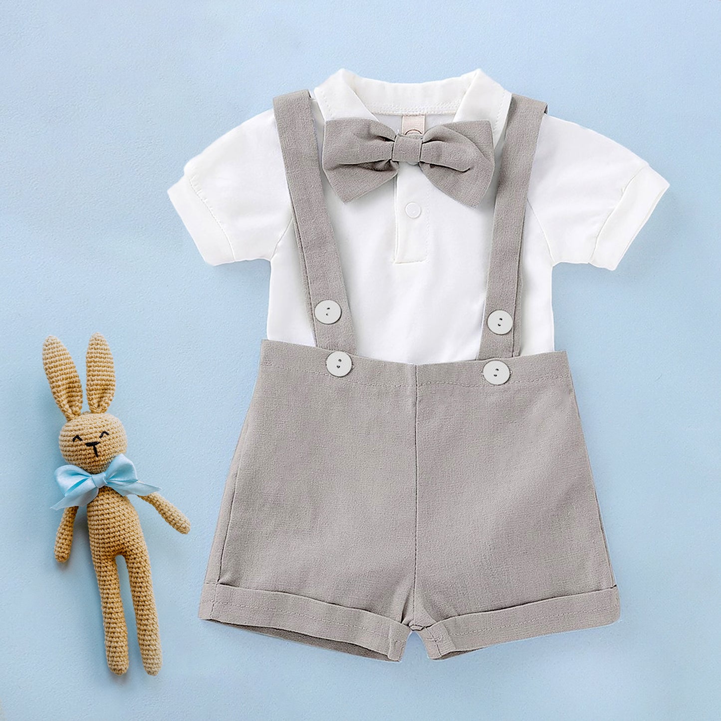 Baby boy clothes, First Birthday Outfit Boy, Smash Cake photoshoot One Year Old Boy, Gray Boho Suit for Toddler Boys