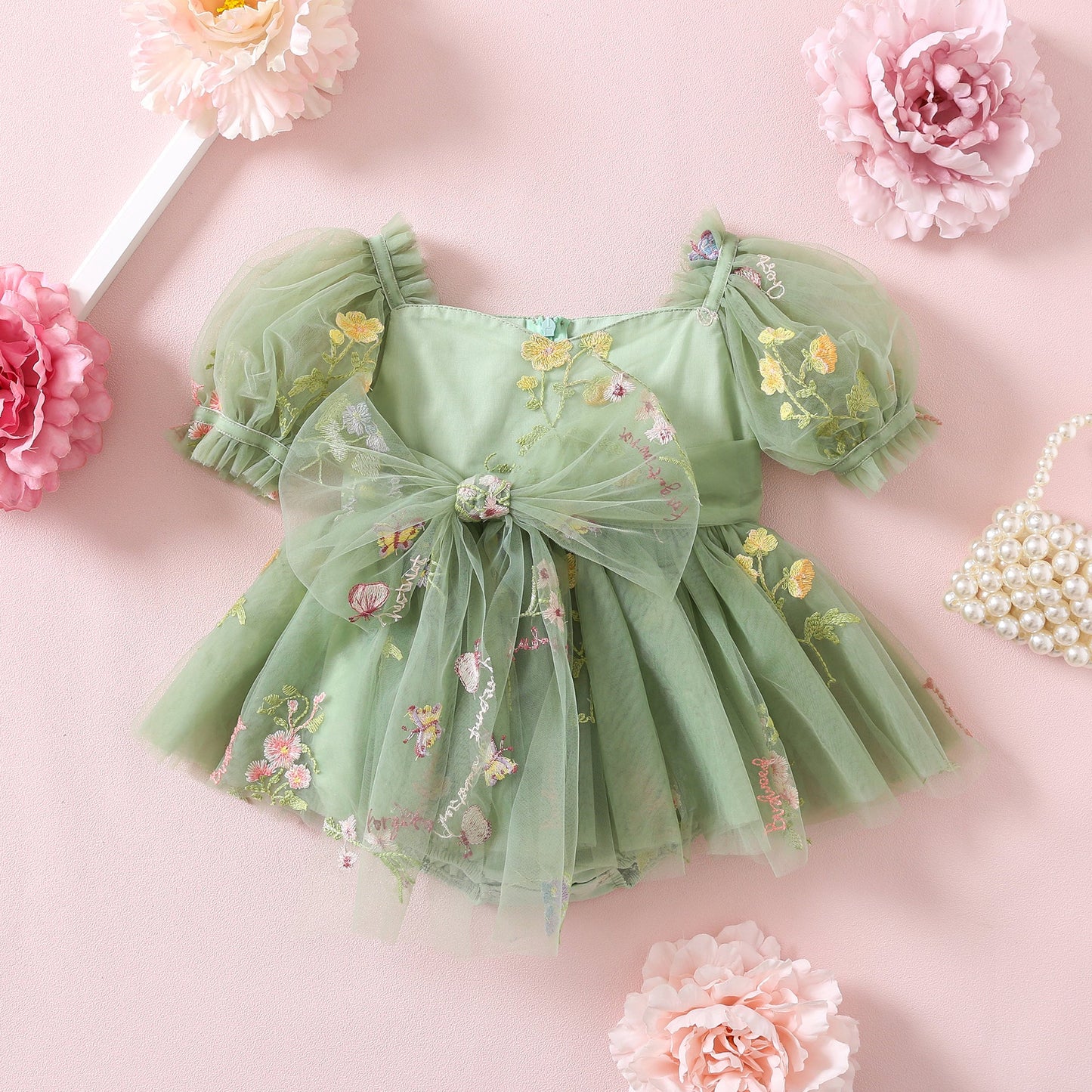 Toddler Sage Flower Girl Dresses, Junior Bridesmaid Dress Romper, East AmimamiDoll Toddler Sage Flower Girl Dresses, Junior Bridesmaid Dress Romper, East AmimamiDoll