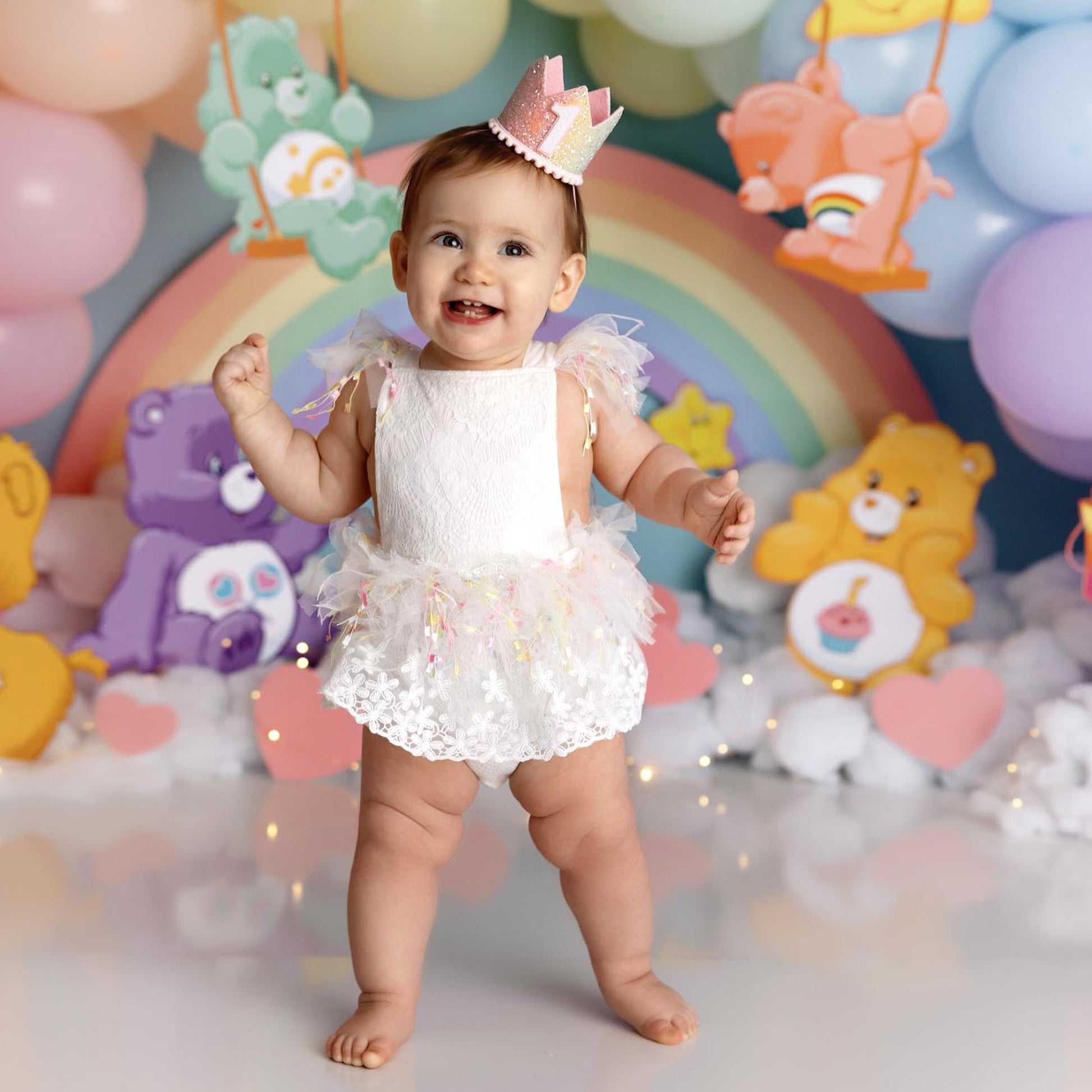 half year birthday dress Girl's Half Birthday Beauty Outfit Short Sleeve / 9m Onepiece