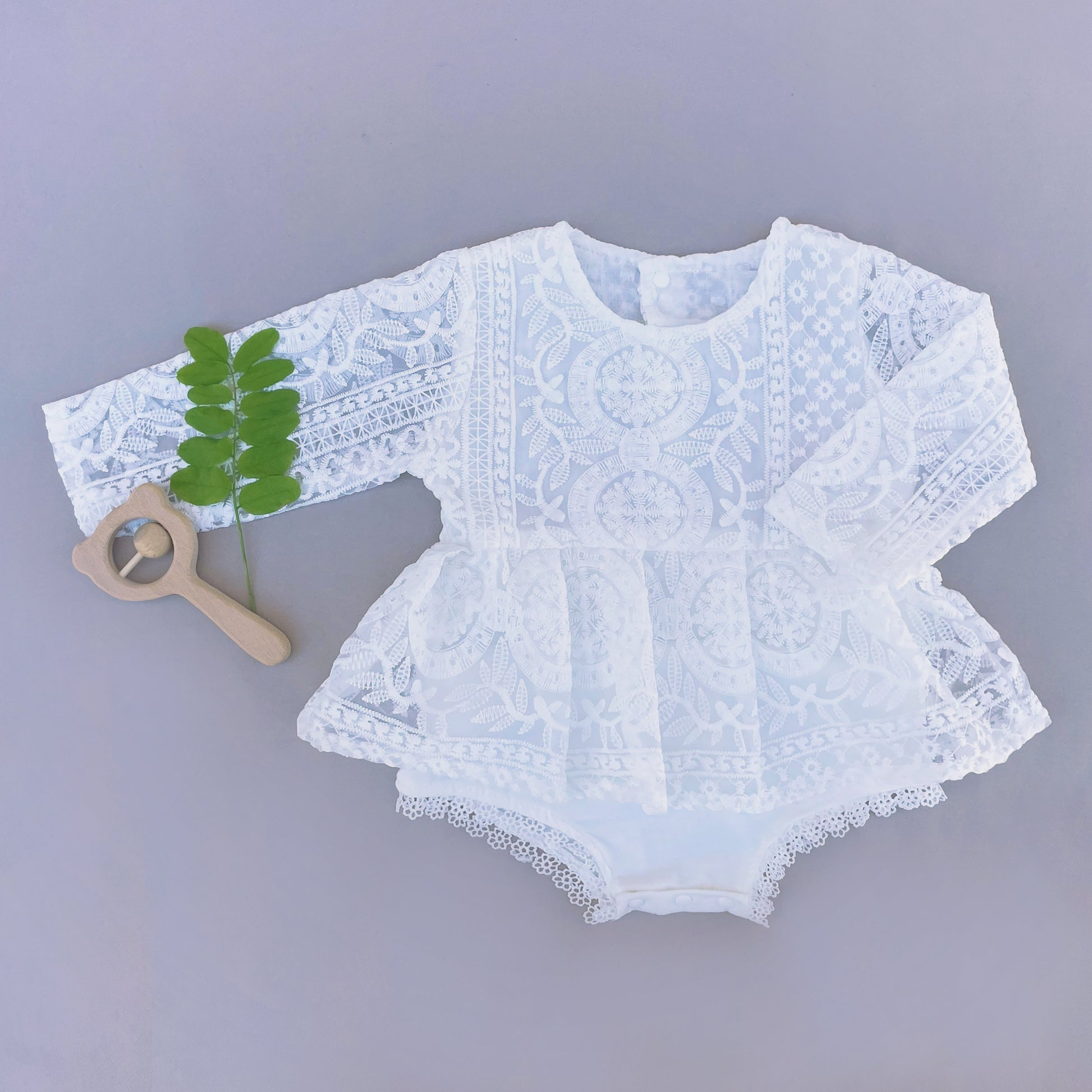 Baby Girl Lace Dress Long Sleeve, White Boho Toddler for Baptism, Firs AmimamiDoll Baby Girl Lace Dress Long Sleeve, White Boho Toddler for Baptism, Firs AmimamiDoll