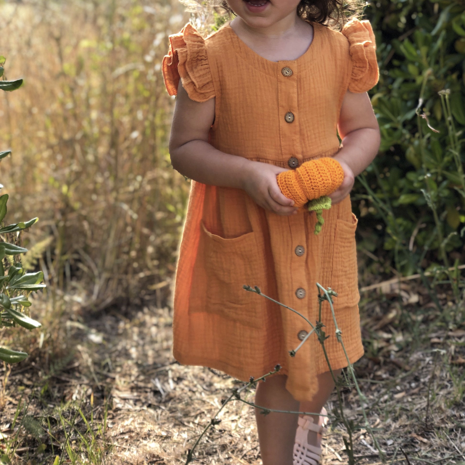 Cotton Muslin Sunders for Toddler Girl, Kids Casual Summer Dresses