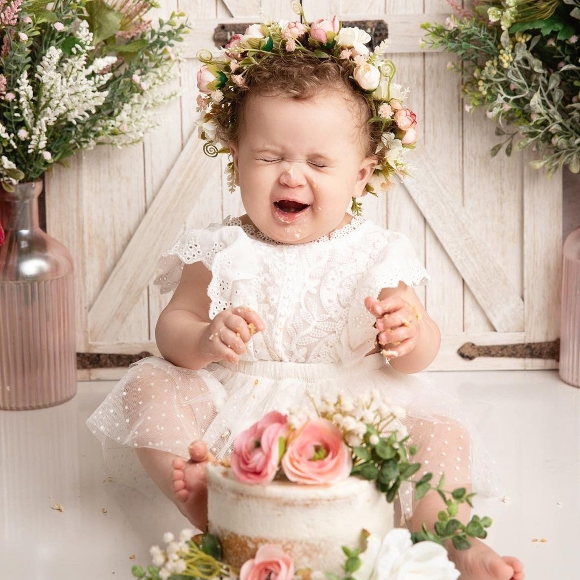 White Toddler girl bohemian dresses.