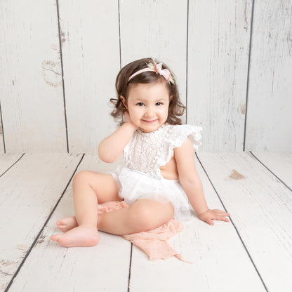 Cute outfit for a baby girl for a wedding.