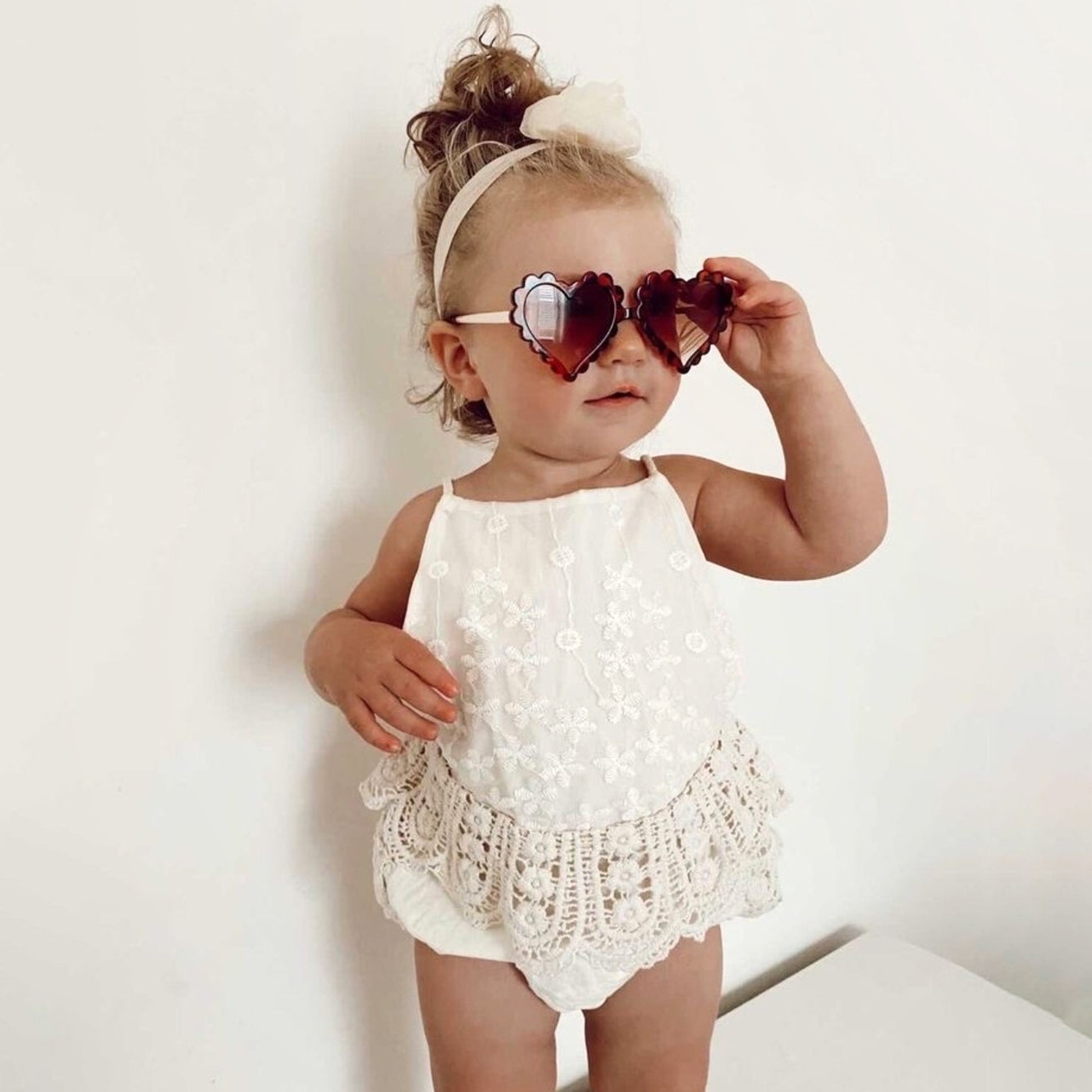 Gorgeous Lace Romper for a little princess for Easter.