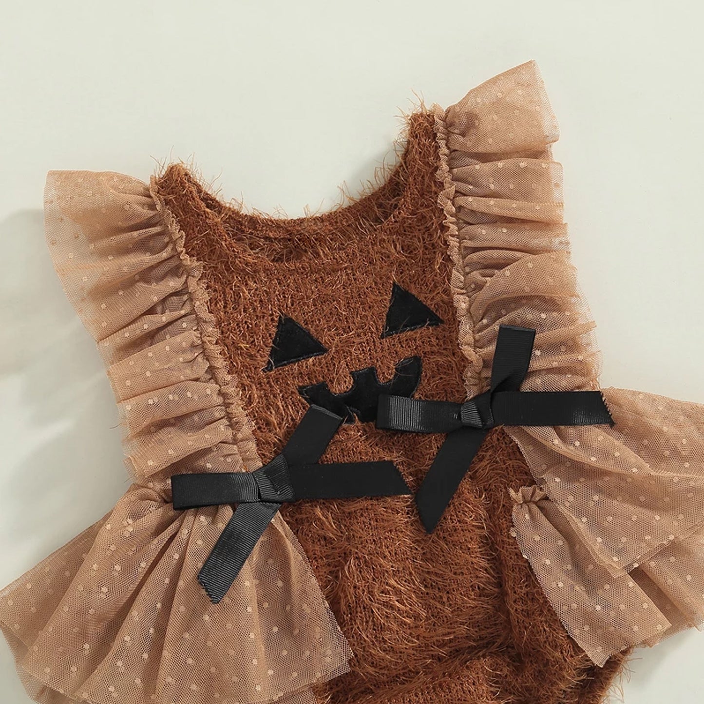 Halloween Cake Smash Baby girl outfit, Newborn Pumpkin Lace romper, Thanksgiving Photoshoot, Spooky 1st Birthday, Toddler tulle tutu dress