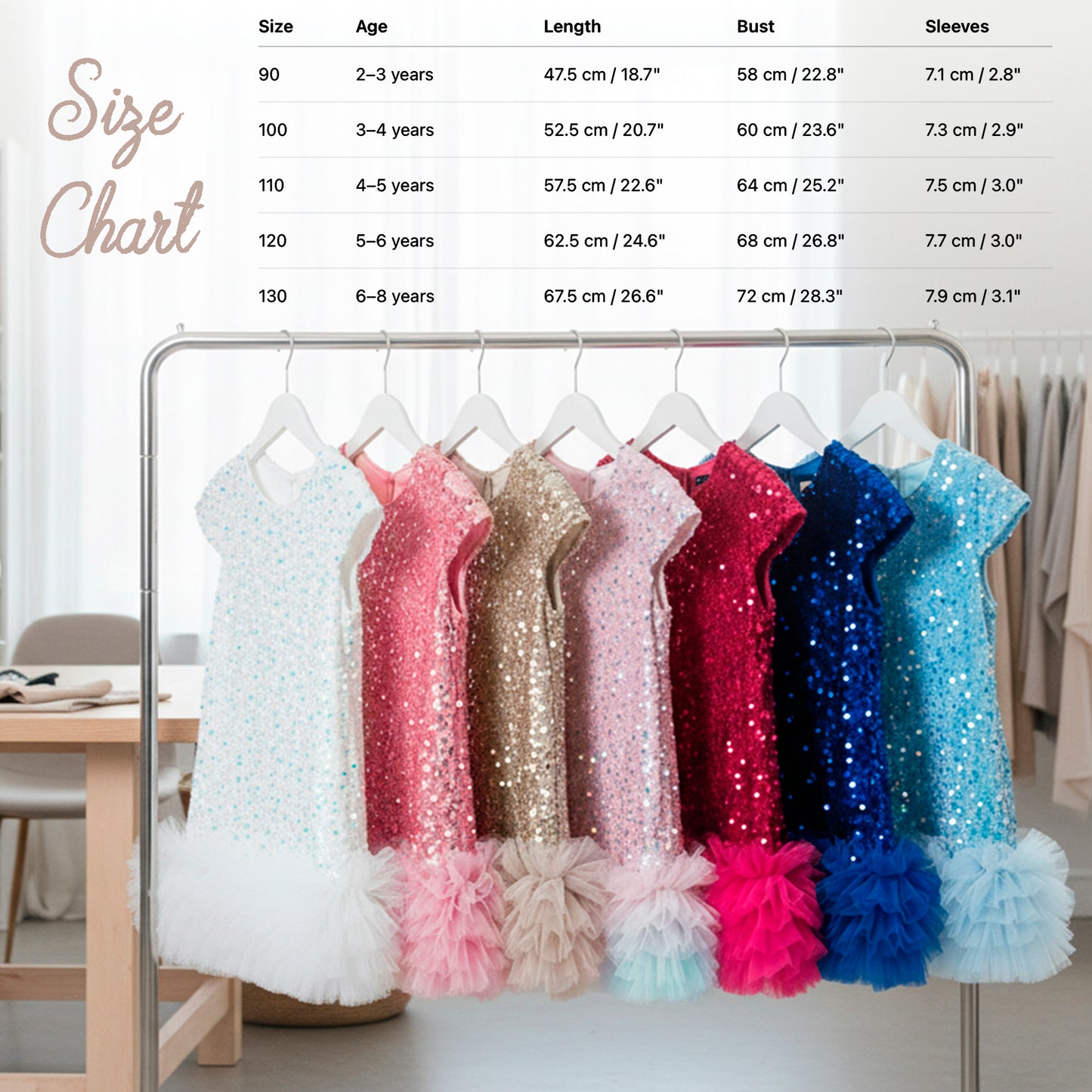 Toddler Girl Christmas Red Dress - Sparkle Sequin & Fluffy Tulle Ruffles