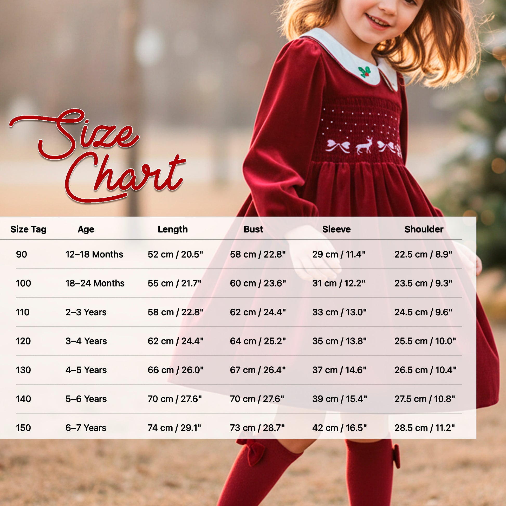 Red Velvet Smocked Christmas Girls Dress: Holly Embroidered Burgundy Retro Dress Long Sleeve, Toddler Girl Xmas Holiday Clothes