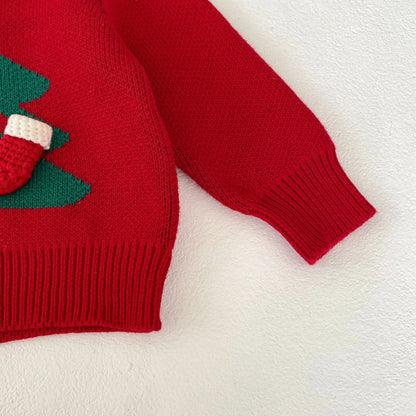 Christmas red sweater for Winter Party.