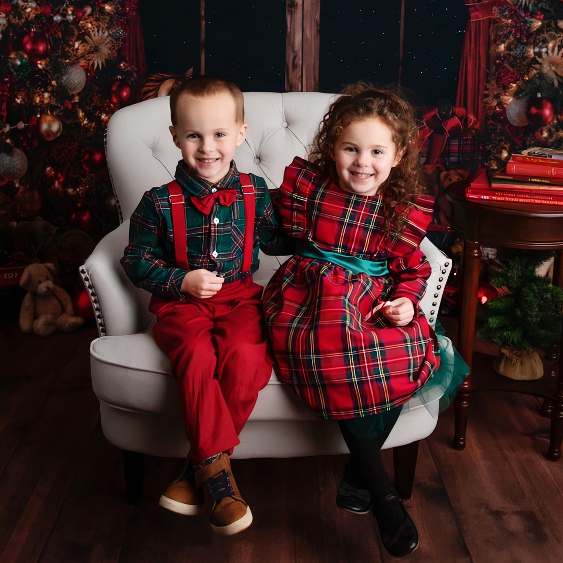 Beautiful fluffy dress for a family photoshoot.