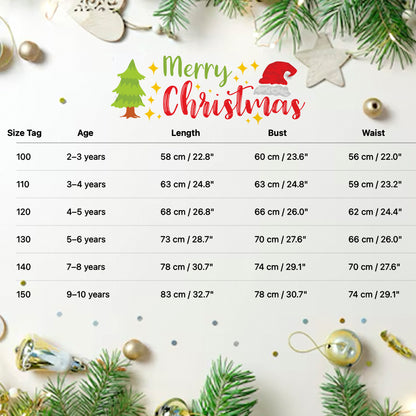 Green Christmas Tree Girls Dress + FREE GIFT