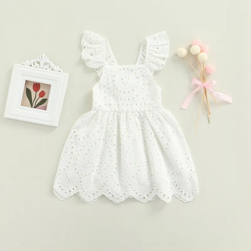 Beautiful white lace dress for Christening.