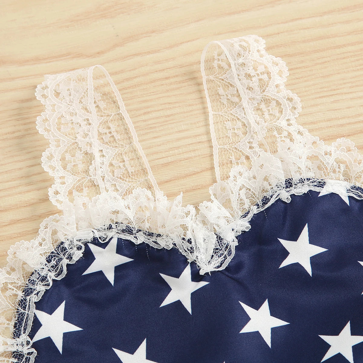 First Independence Day Baby Girl Lace Rompers, 4th of July Outfit, Newborn American Themed Photoshoot