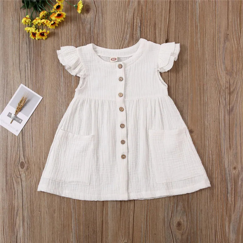 Toddler girl Sundress Boho, Infant Organic baby clothes, Muslin Summer Country ruffle sun dress little girl, Cotton Casual cottagecore dress