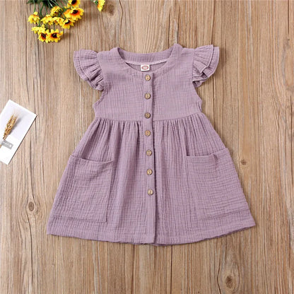 Toddler girl Sundress Boho, Infant Organic baby clothes, Muslin Summer Country ruffle sun dress little girl, Cotton Casual cottagecore dress