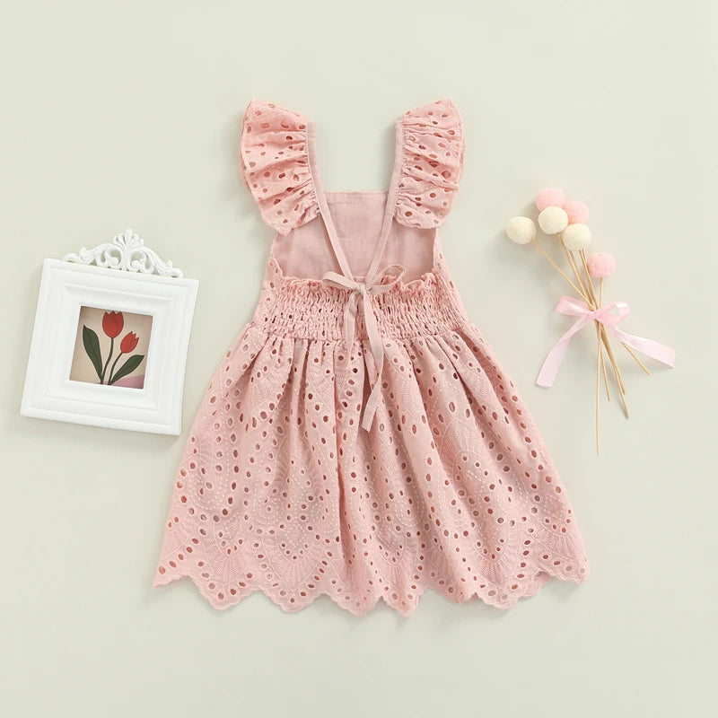 A beautiful pink lace dress for special occasions. Toddler Flower Girl Dress for Summer Wedding, Junior Bridesmaid Outfit White or Pink