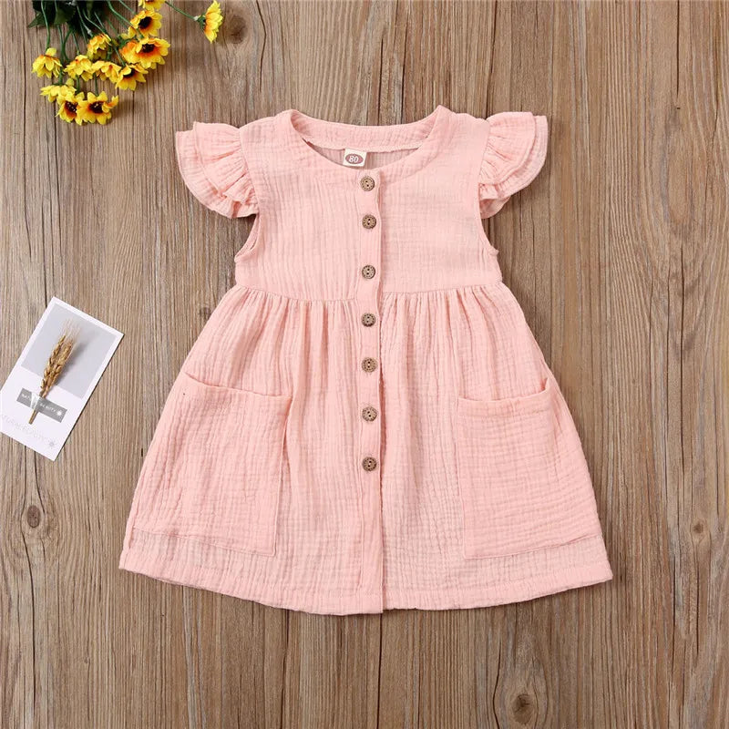 Toddler girl Sundress Boho, Infant Organic baby clothes, Muslin Summer Country ruffle sun dress little girl, Cotton Casual cottagecore dress