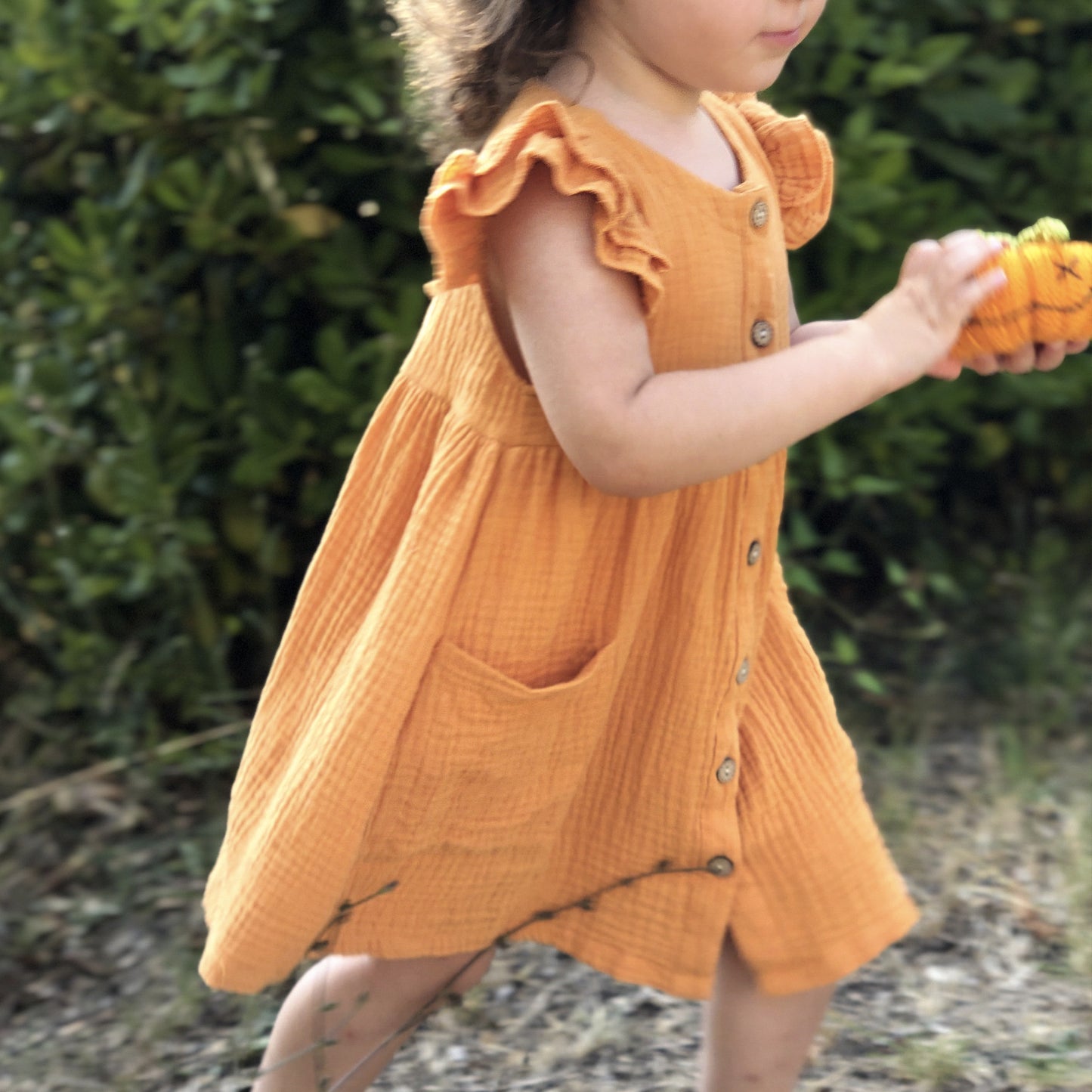 Toddler girl Sundress Boho, Infant Organic baby clothes, Muslin Summer Country ruffle sun dress little girl, Cotton Casual cottagecore dress with pockets