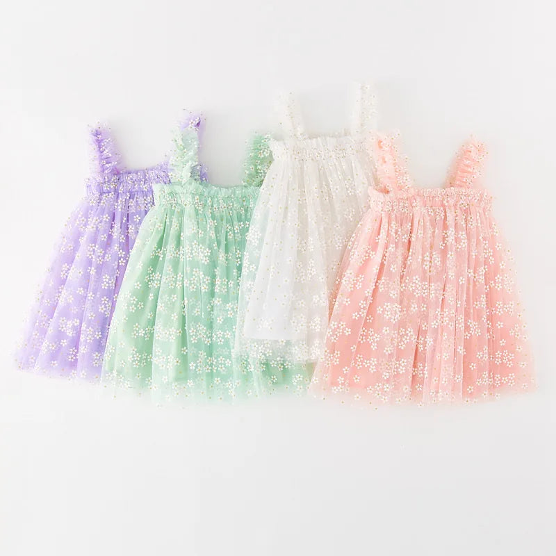 Bright sundresses for girls from 6 months to 5 years. Daisy Baby Girl Tulle Dress for Special Occasion, Toddler Fairy Princess First Birthday Outfit Easter