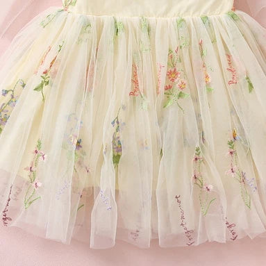 NEW 2024 Girls Dresses for Special Occasion, Sage Embroidery Fairy Princess Toddler Birthday Outfit, Sage Green Flower Girl Dress, Forest Wedding Junior Bridesmaid, Matching Sisters dresses