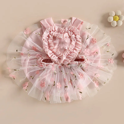 Valentines Day Baby Girl Romper Heart, Floral Embroidered Tulle Dress – AmimamiDoll Valentines Day Baby Girl Romper Heart, Floral Embroidered Tulle Dress – AmimamiDoll