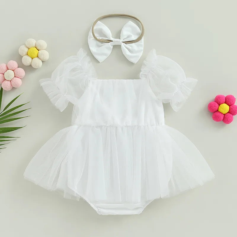 Baby Girl Tulle Tutu Romper, First Birthday Smash Cake Outfit AmimamiDoll Baby Girl Tulle Tutu Romper, First Birthday Smash Cake Outfit AmimamiDoll