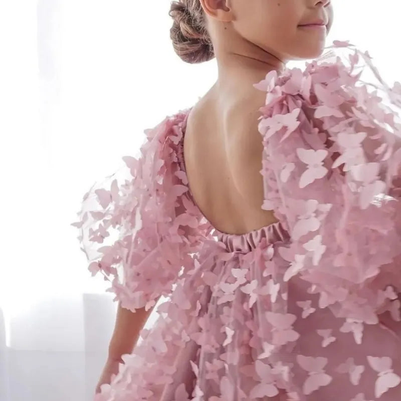 butterfly jersey tutu dress Amazon.com: Flower Girl Tulle Princess Dress Kids Strap 3D Butterfly Ruffle Tutu Dress Kids Baby Fairy Dresses (A-Pink, 6-12 Months): Clothing, Shoes & Jewelry