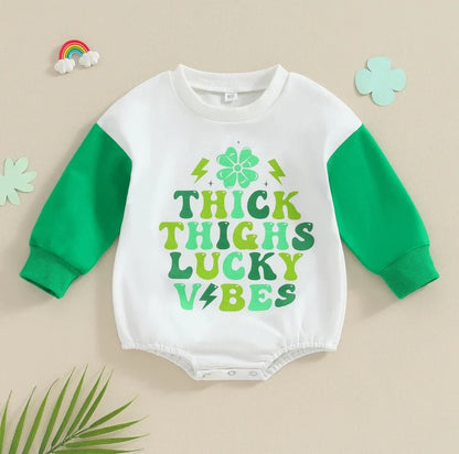 Unisex Baby Romper for 1st St Patrick's Day, Lucky You Shirt Girl Boy, Little Lucky Charm Neutral Newborn Bodysuit, Patricks Toddler Outfit