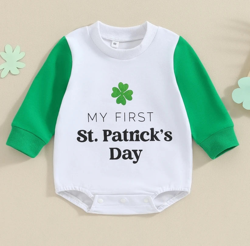 Unisex Baby Romper for 1st St Patrick's Day, Lucky You Shirt Girl Boy, Little Lucky Charm Neutral Newborn Bodysuit, Patricks Toddler Outfit