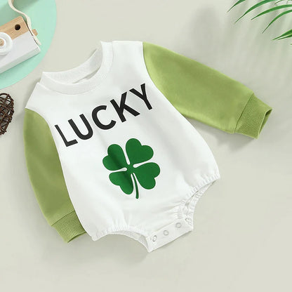 Unisex Baby Romper for 1st St Patrick's Day, Lucky You Shirt Girl Boy, Little Lucky Charm Neutral Newborn Bodysuit, Patricks Toddler Outfit