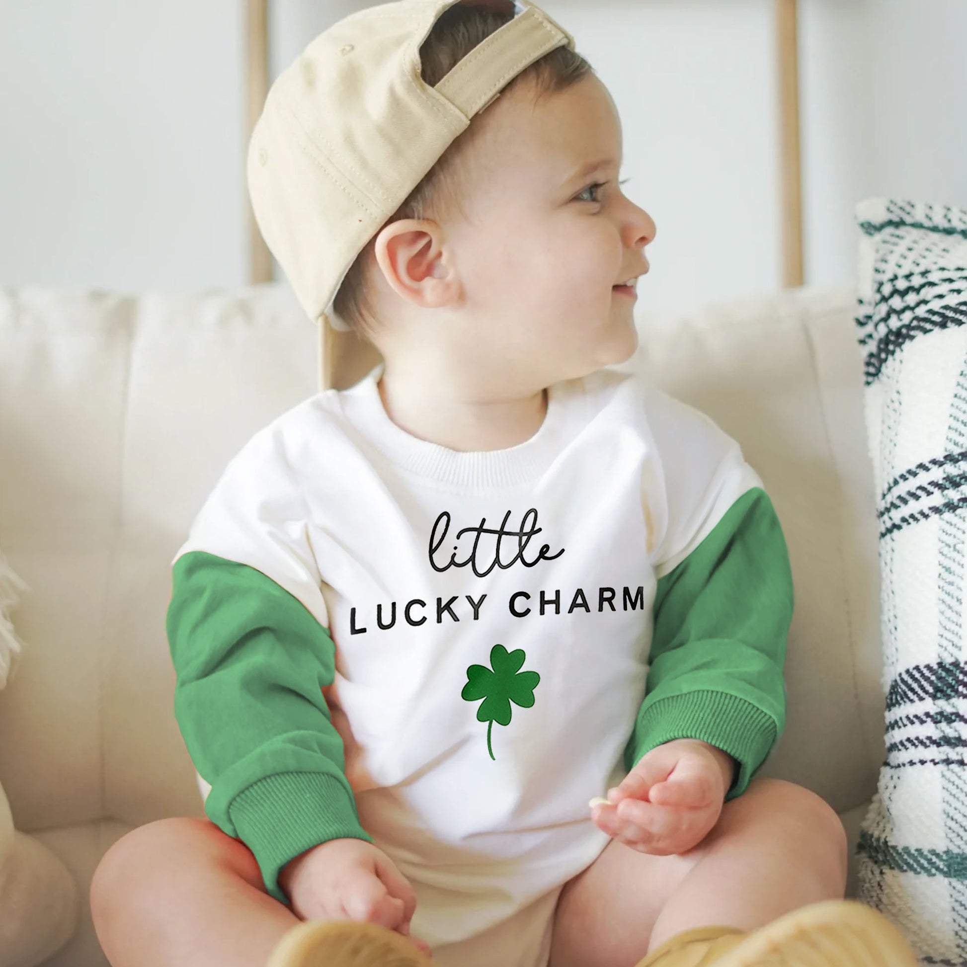 Unisex Baby Romper for 1st St Patrick's Day, Lucky You Shirt Girl Boy, Little Lucky Charm Neutral Newborn Bodysuit, Patricks Toddler Outfit