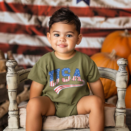 My First Independence Day Romper for Baby Boys and Girls, Oversized Jumpsuit for Newborn and Toddler