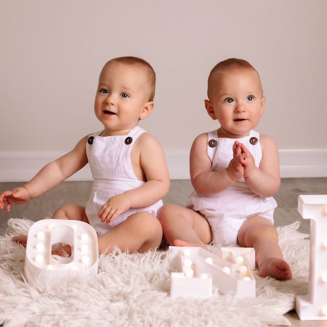 White Baby Boy Romper, First Birthday Smash Cake Outfit Boy, Newborn Linen Cotton Overalls