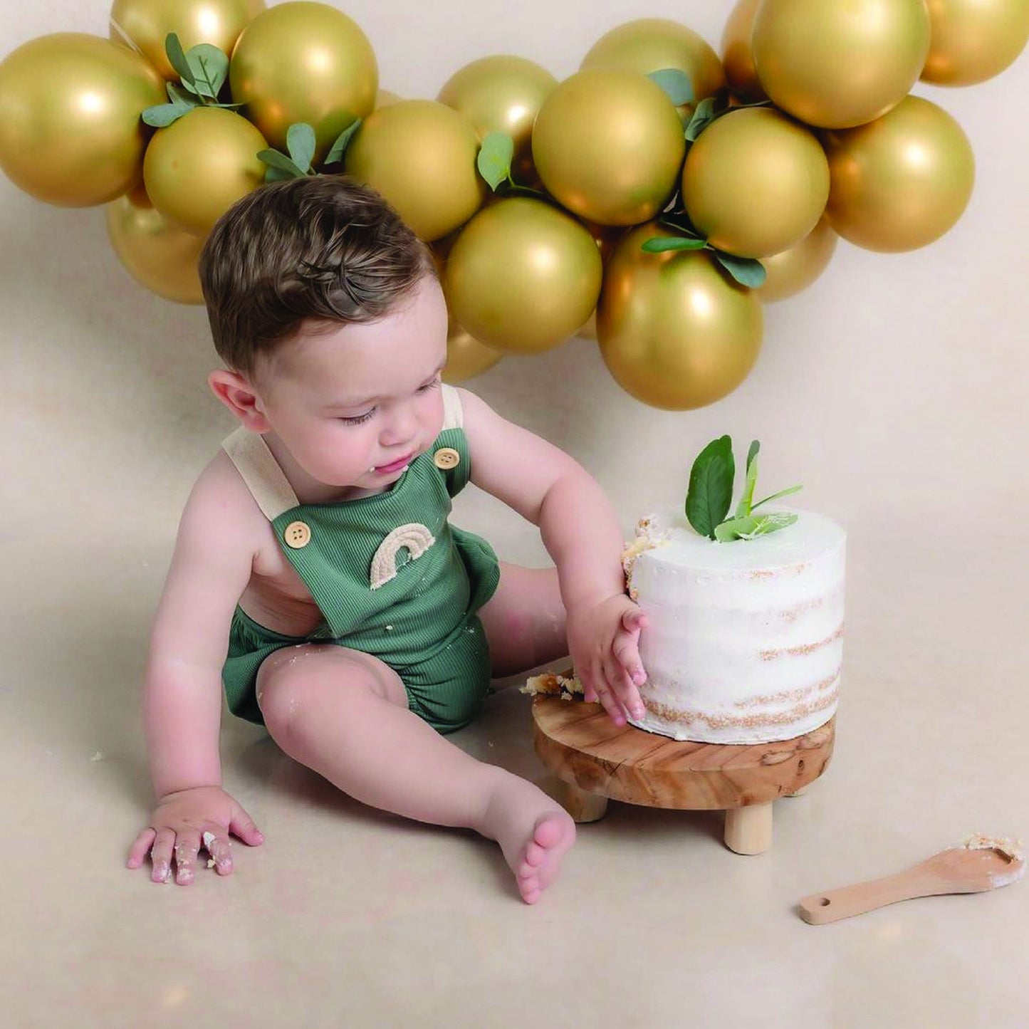 Baby Velvet Romper for Half Birthday, Cake Smash, Easter & First Photoshoot Outfit