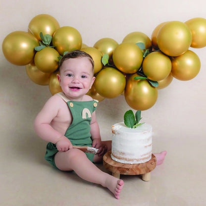 Baby Velvet Romper for Half Birthday, Cake Smash, Easter & First Photoshoot Outfit