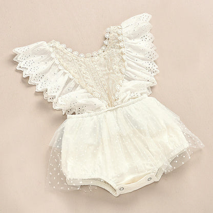 Newborn lace romper for Special Occasions.