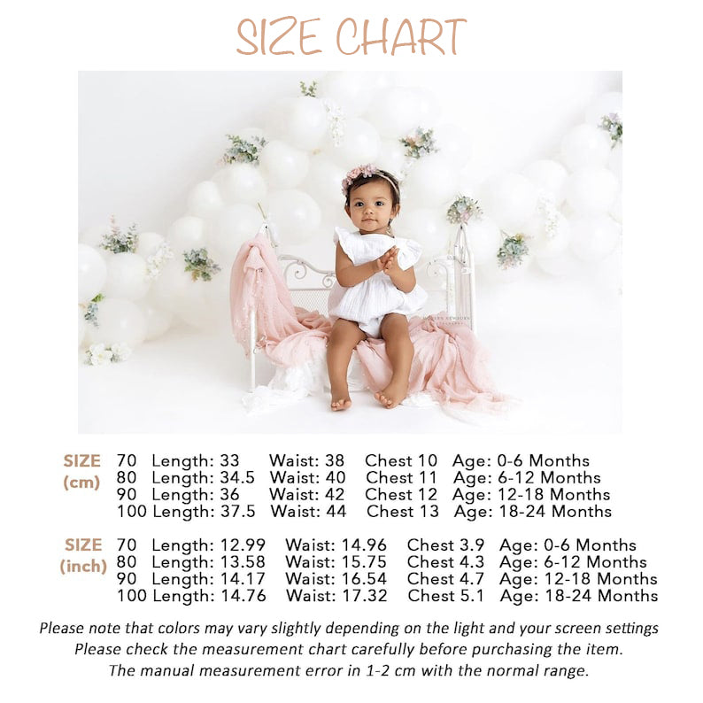 First Birthday Outfit Girl, Smash Cake Photoshoot, White muslin romper for Special Occasions, One Years Old Girls, Cotton Clothes for Toddler