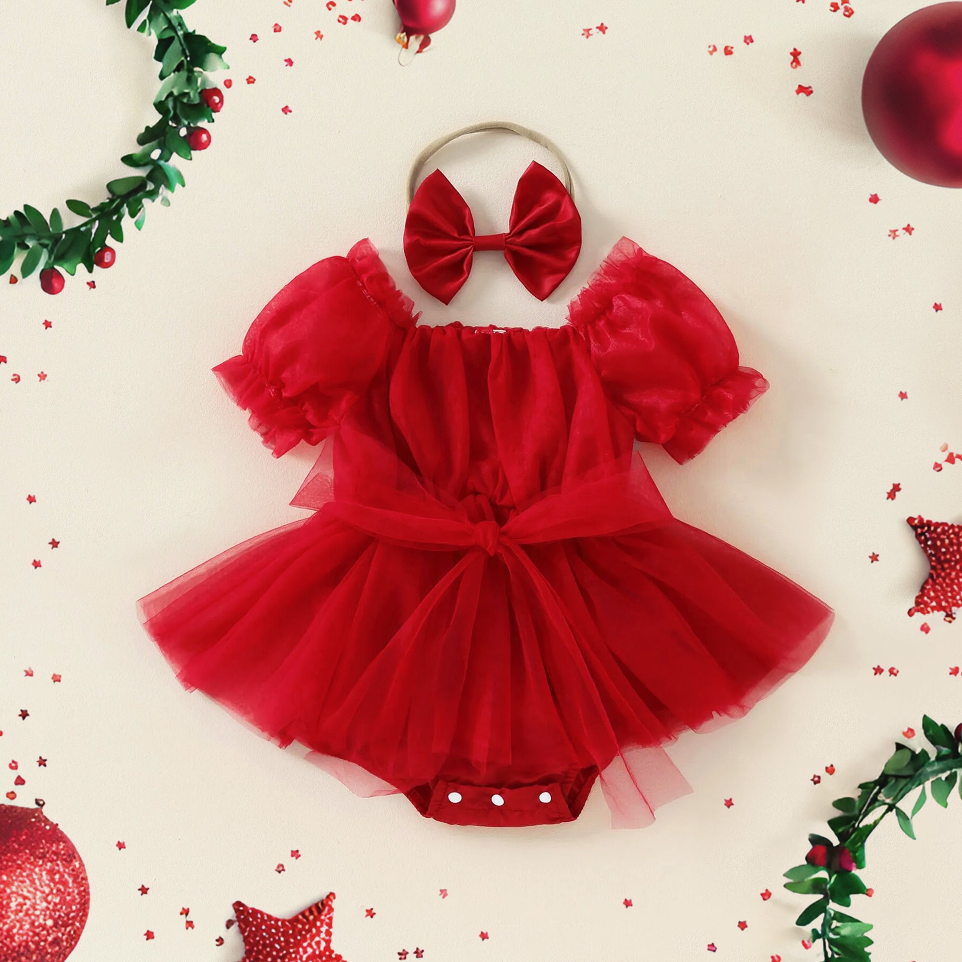 red baby girl christmas dress Niewtr Toddler Girl Christmas Dress Baby Girl Dress Velvet Dress Square Neck Lace Trim Girl Long Sleeve Dress Toddler Dress Cake Dresses(Red,6 Years),
